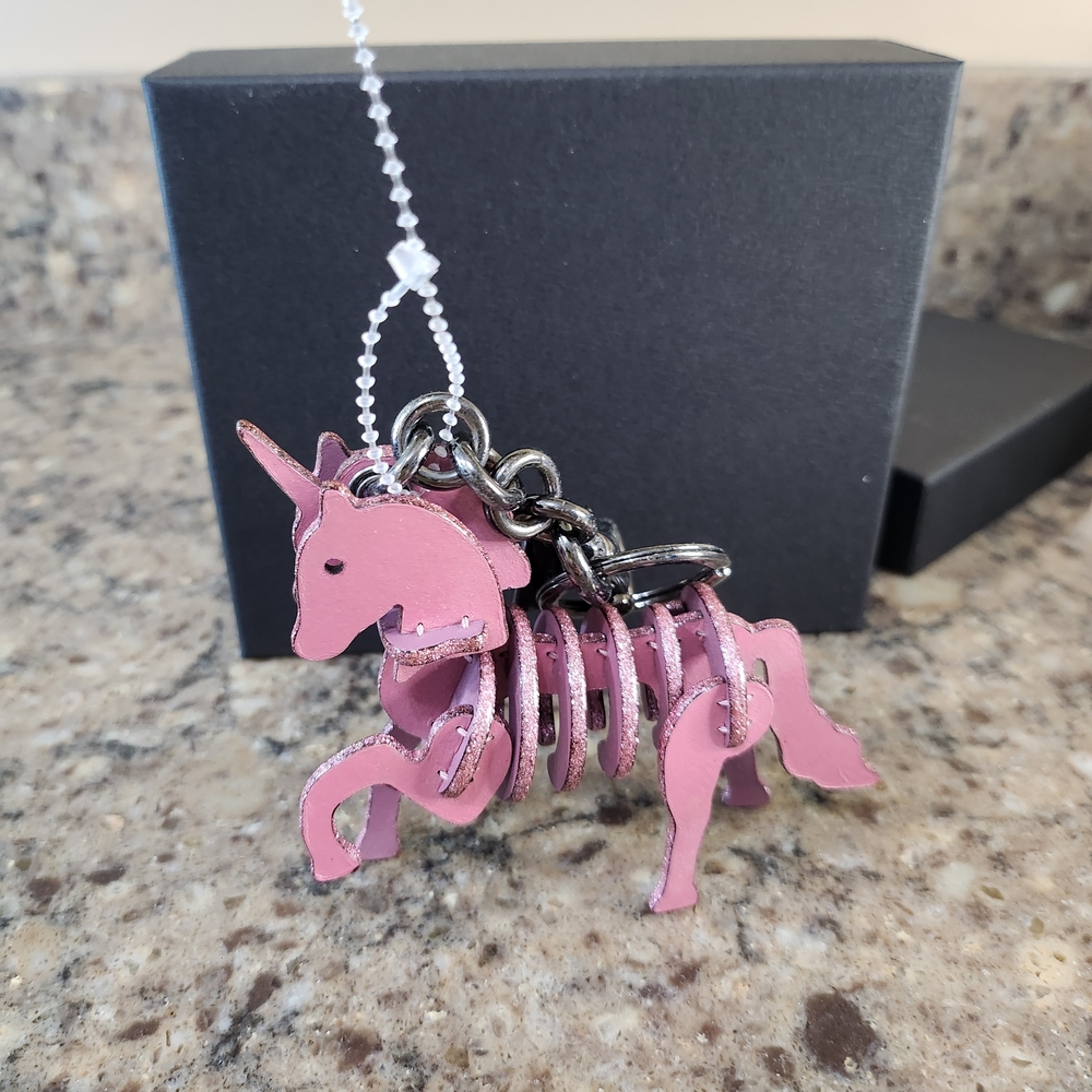 Coach Pink Unicorn...see Pics Some Wear On Hardware